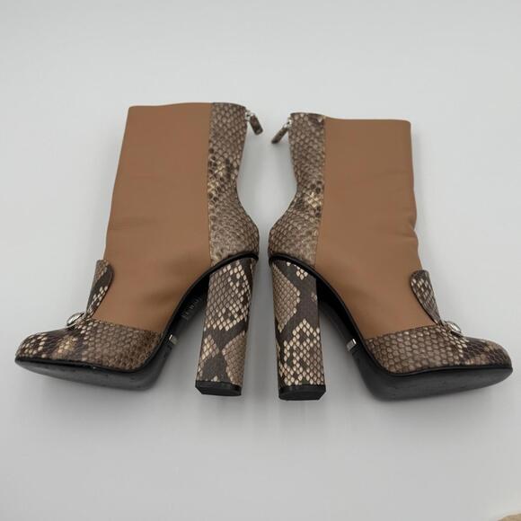GUCCI PYTHON & LEATHER ANKLE BOOTS – SIZE 37 - Picture 6 of 8